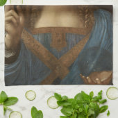 Leonardo da Vincis Salvator Mundi (Jesus Christus) Geschirrtuch (Gefaltet)