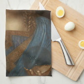 Leonardo da Vincis Salvator Mundi (Jesus Christus) Geschirrtuch (Viertel Falte)