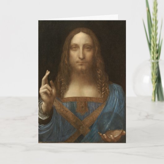 Leonardo da Vincis Salvator Mundi (Jesus Christus) Karte (Vorderseite)