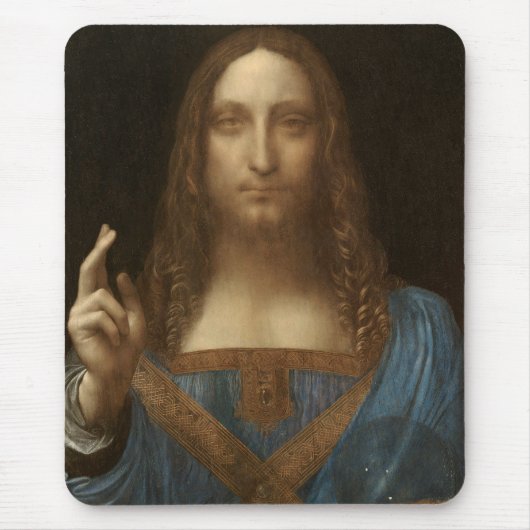 Leonardo da Vincis Salvator Mundi (Jesus Christus) Mousepad (Vorne)