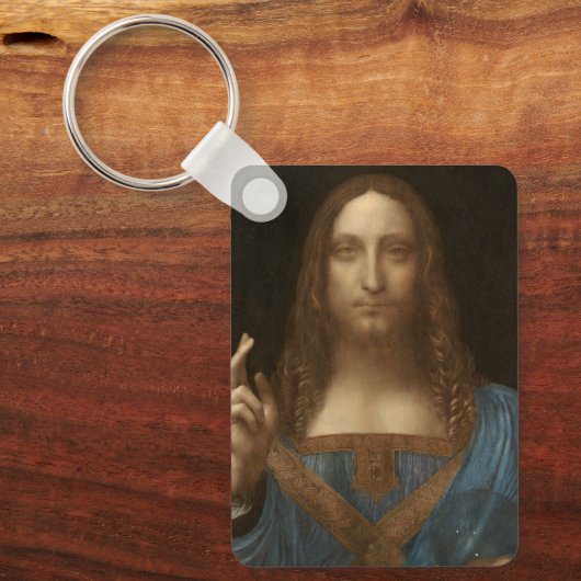 Leonardo da Vincis Salvator Mundi (Jesus Christus) Schlüsselanhänger (Vorderseite)