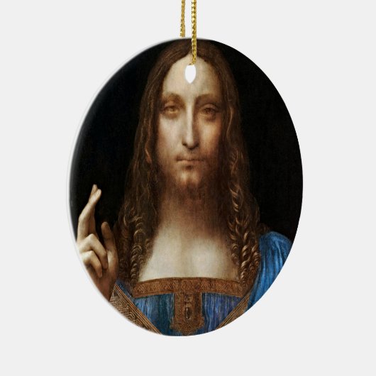 Leonardo da Vincis Salvator Mundi Keramik Ornament (Rechts)