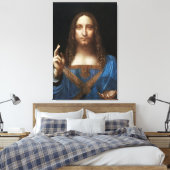 Leonardo da Vincis Salvator Mundi Leinwanddruck (Insitu (Schlafzimmer))