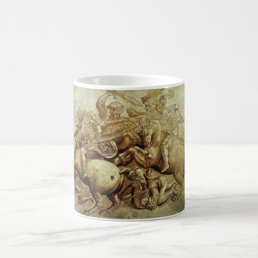 Leonardo da Vincis Schlacht von Anghiari Kaffeetasse (Mittel)