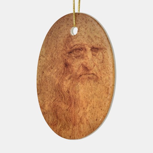 Leonardo da Vincis Selbstportrait, Renaissance Art Keramikornament (Links)
