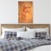 Leonardo da Vincis Selbstportrait, Renaissance Art Leinwanddruck (Insitu (Schlafzimmer))