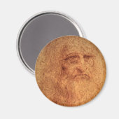Leonardo da Vincis Selbstportrait, Renaissance Art Magnet (Vorderseite/Rückseite)