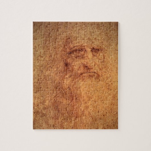 Leonardo da Vincis Selbstportrait, Renaissance Art Puzzle (Vertikal)