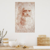 Leonardo da Vincis Selbstporträt (1512) Malerei Poster (Küche)