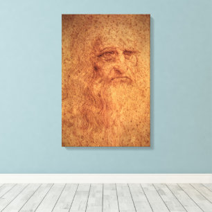 Leonardo da Vincis Selbstporträt, Renaissance-Kuns Leinwanddruck