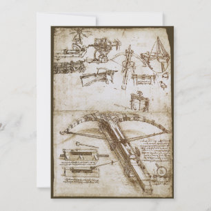 Leonardo da Vincis Skizze der riesigen Armbrustwaf Einladung