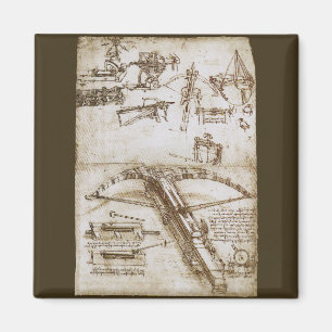 Leonardo da Vincis Skizze der riesigen Armbrustwaf Magnet