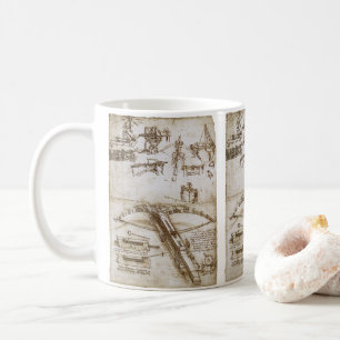 Leonardo da Vincis Skizze der Waffe Armbrustgigant Kaffeetasse