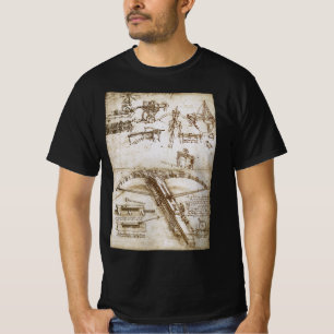 Leonardo da Vincis Skizze der Waffe Armbrustgigant T-Shirt