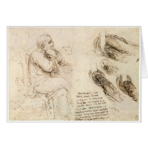 Leonardo da Vincis Studie Alter Mann und Wasser