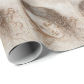 Leonardo da Vincis Studie des Leiters von Leda Geschenkpapier (Rolleneckpunkt)