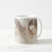 Leonardo da Vincis Studie des Leiters von Leda Kaffeetasse (VorderseiteRechts)