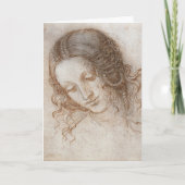 Leonardo da Vincis Studie des Leiters von Leda Karte (Vorderseite)