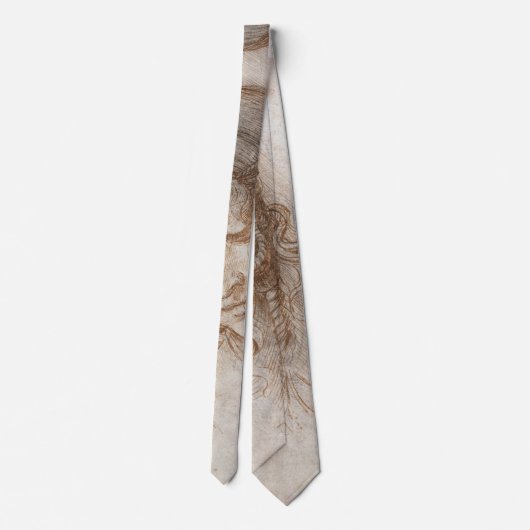 Leonardo da Vincis Studie des Leiters von Leda Krawatte (Rückseite)