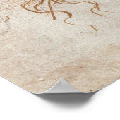 Leonardo da Vincis Studie des Leiters von Leda Poster (Ecke)