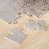 Leonardo da Vincis Studie des Leiters von Leda Puzzle (Seite)