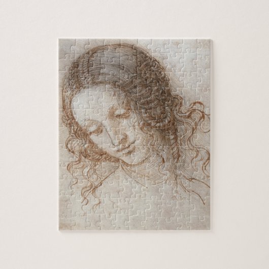 Leonardo da Vincis Studie des Leiters von Leda Puzzle (Vertikal)