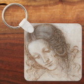 Leonardo da Vincis Studie des Leiters von Leda Schlüsselanhänger (Vorderseite)