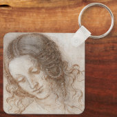Leonardo da Vincis Studie des Leiters von Leda Schlüsselanhänger (Rückseite)