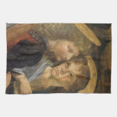 Leonardo da Vincis Taufe Christi Angels Geschirrtuch (Horizontal)