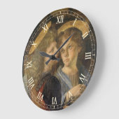 Leonardo da Vincis Taufe Christi Angels Große Wanduhr (Winkel)
