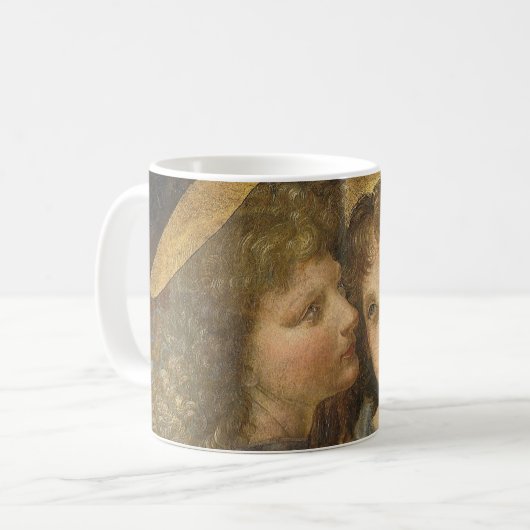 Leonardo da Vincis Taufe Christi Angels Kaffeetasse (Vorderseite Links)
