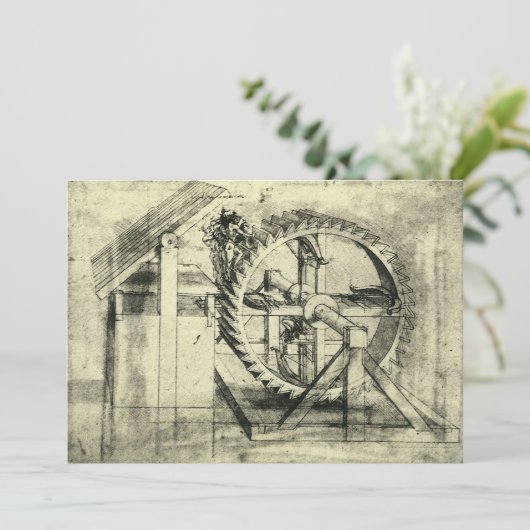 Leonardo da Vincis Treadmill Powered Crossbow (Stehend Vorderseite)