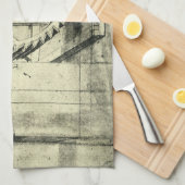 Leonardo da Vincis Treadmill Powered Crossbow Geschirrtuch (Viertel Falte)