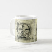 Leonardo da Vincis Treadmill Powered Crossbow Kaffeetasse (Vorderseite Links)