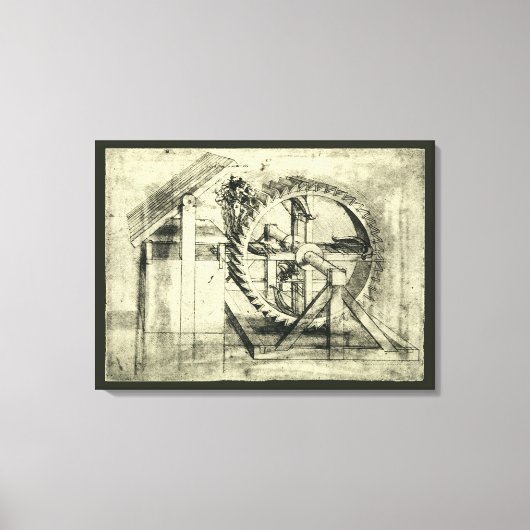 Leonardo da Vincis Treadmill Powered Crossbow Leinwanddruck (Vorderseite)
