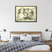 Leonardo da Vincis Treadmill Powered Crossbow Leinwanddruck (Insitu (Schlafzimmer))