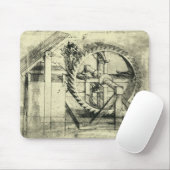 Leonardo da Vincis Tretmühlen-Armbrust Mousepad (Mit Mouse)