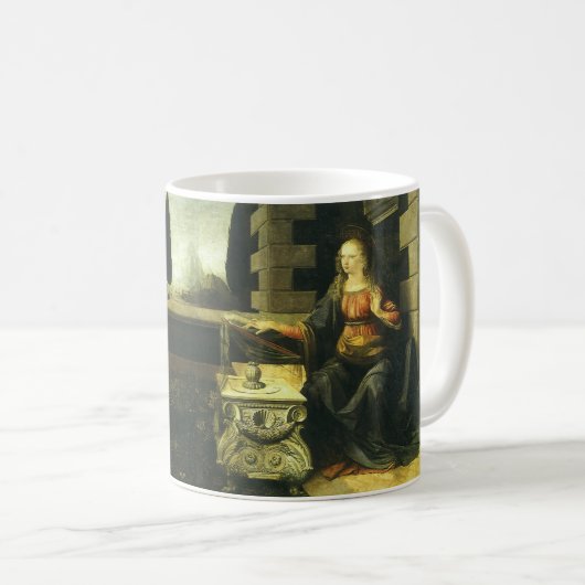 Leonardo da Vincis Verkündung des Herrn Kaffeetasse (VorderseiteRechts)