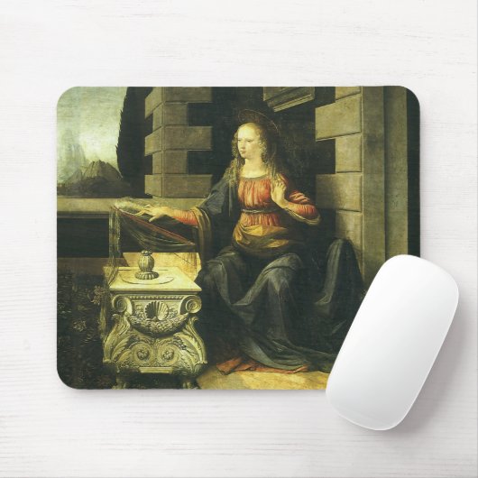 Leonardo da Vincis Verkündung des Herrn Mousepad (Mit Mouse)