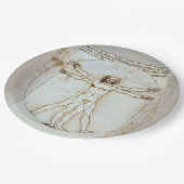 Leonardo da Vinci's Vitruvian Man Paper Plate Pappteller (Schrägansicht)