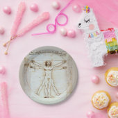 Leonardo da Vinci's Vitruvian Man Paper Plate Pappteller (Party)