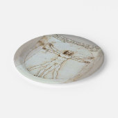 Leonardo da Vinci's Vitruvian Man Paper Plate Pappteller (Schrägansicht)