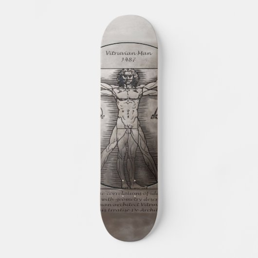Leonardo da Vincis Vitruvian Mann Skateboard (Vorderseite)