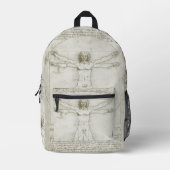 Leonardo da Vincis Vitruvianischer Mann Bedruckter Rucksack (Vorderseite)
