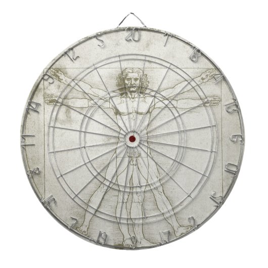 Leonardo da Vincis Vitruvianischer Mann Dartscheibe (vorne)