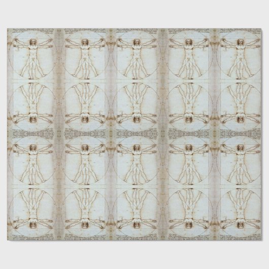 Leonardo da Vincis Vitruvianischer Mann Geschenkpapier (Flach)