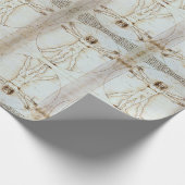 Leonardo da Vincis Vitruvianischer Mann Geschenkpapier (Ecke)