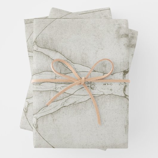 Leonardo da Vincis Vitruvianischer Mann Geschenkpapier Set (Beispiel)