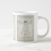 Leonardo da Vincis Vitruvianischer Mann Jumbo-Tasse (Rechts)