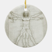 Leonardo da Vincis Vitruvianischer Mann Keramik Ornament (Hinten)